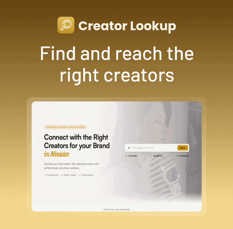 Creator Lookup: Find and reach the right creators