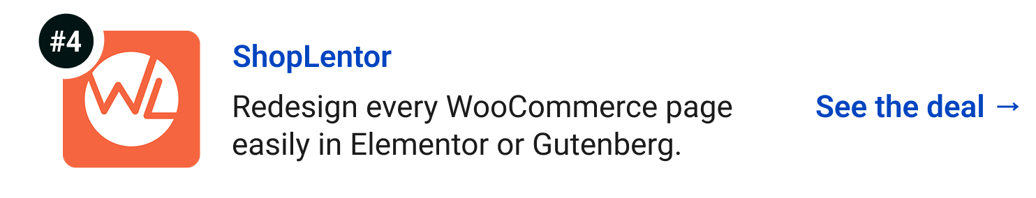 ShopLentor - Redesign every WooCommerce page easily in Elementor or Gutenberg. See the deal →