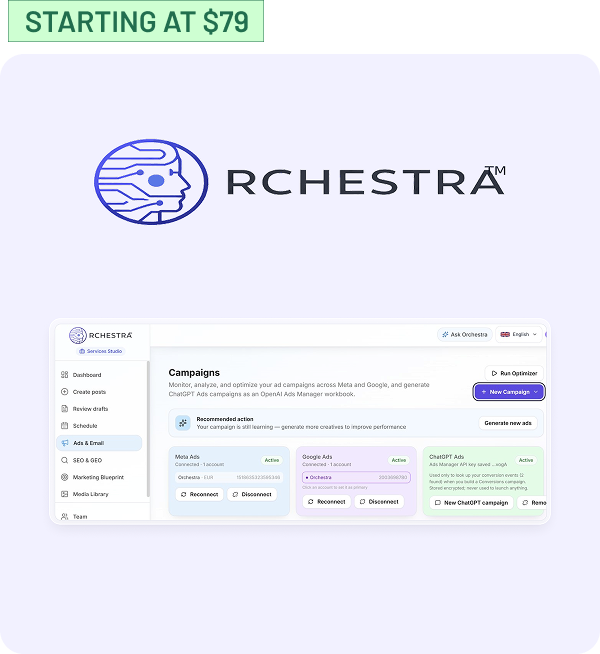 Shop Orchestra Ads (Starting at $79)