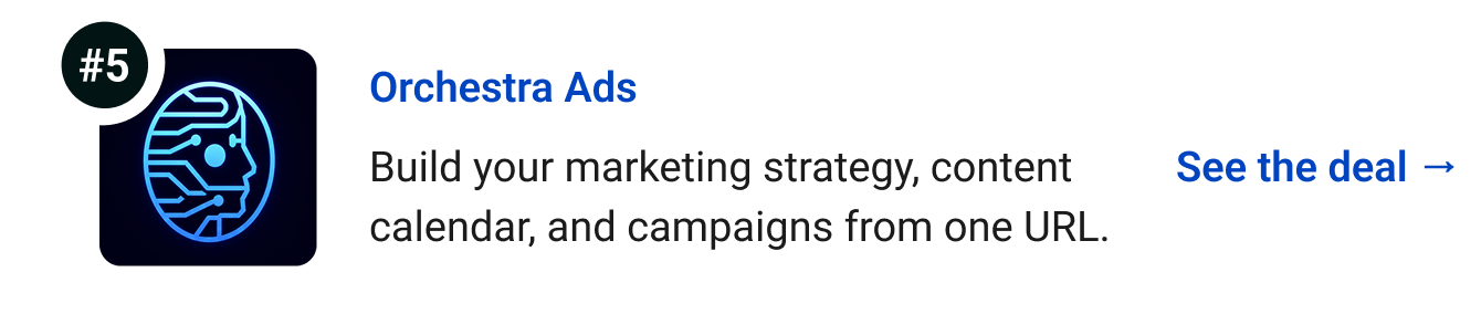 Orchestra Ads - Build your marketing strategy, content calendar, and campaigns from one URL. See the deal →