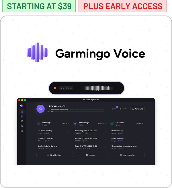 Shop Garmingo Voice (starting at $39, Plus Early Access)