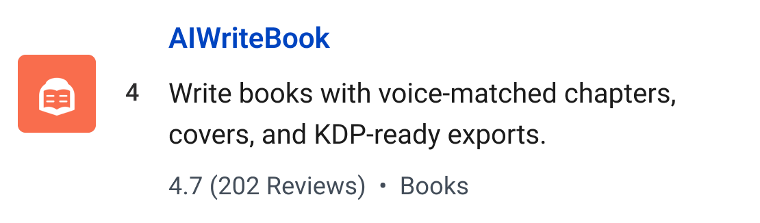 AIWriteBook: Write books with voice-matched chapters, covers, and KDP-ready exports.