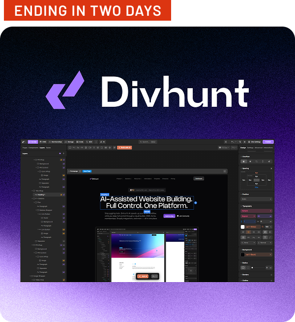 Shop Divhunt - ending in two days