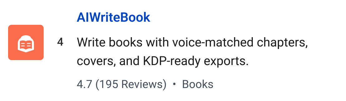 AIWriteBook: Write books with voice-matched chapters, covers, and KDP-ready exports.