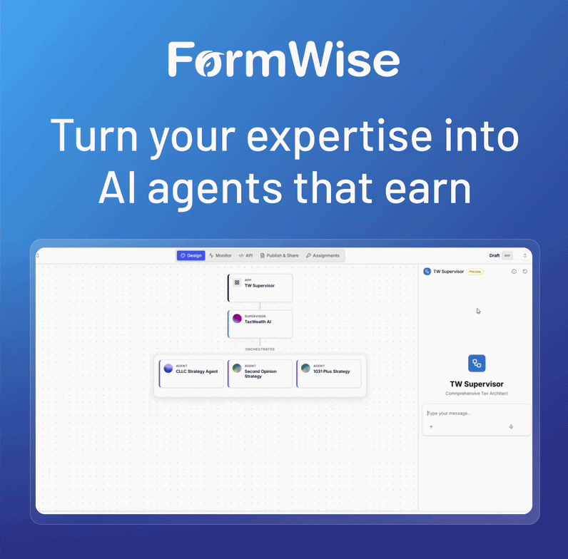 Formwise: Turn your expertise into AI agents that earn 