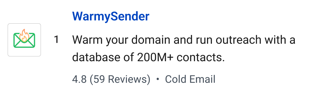WarmySender: Warm your domain and run outreach with a database of 200M+ contacts.