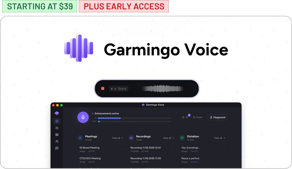 Shop Garmingo Voice (starting at $39, Plus Early Access)