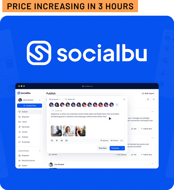 Shop SocialBu - Price increasing in 3 hours