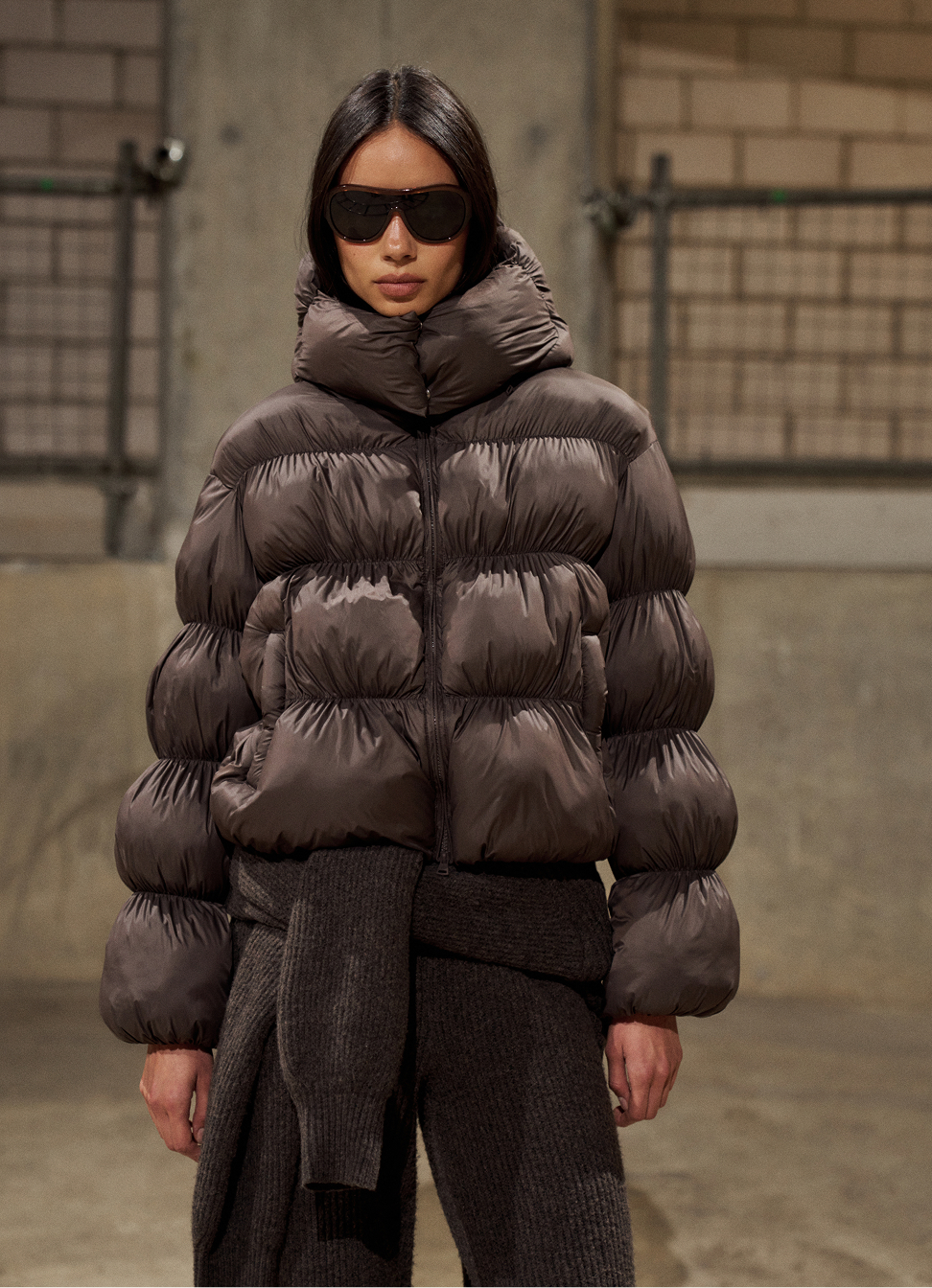 BUBBLE HOODED PUFFER COAT
