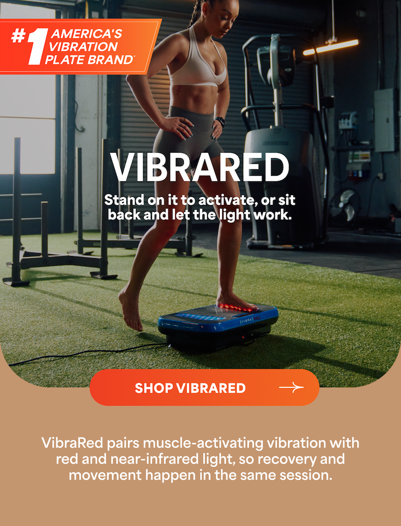 Vibrared | Stand on it to activate, or sit back and let the light work. | Shop Vibrared