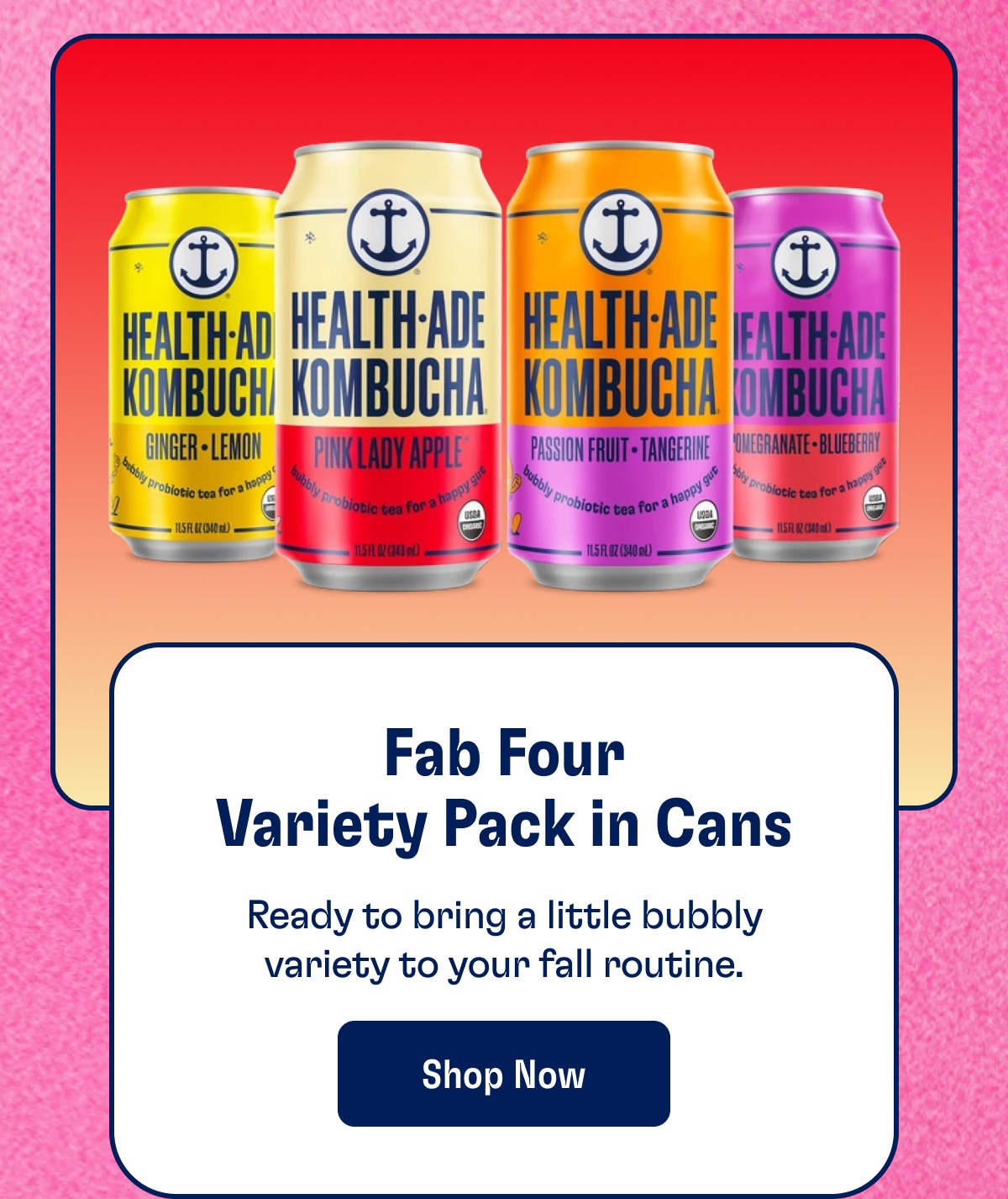 Fab Four Variety Pack in Cans Ready to bring a little bubbly variety to your fall routine. Shop Now