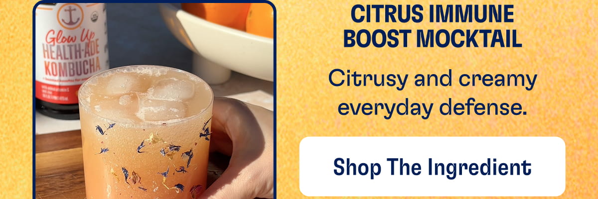 CITRUS IMMUNE BOOST MOCKTAIL | Citrusy and creamy everyday defense. Shop The Ingredient