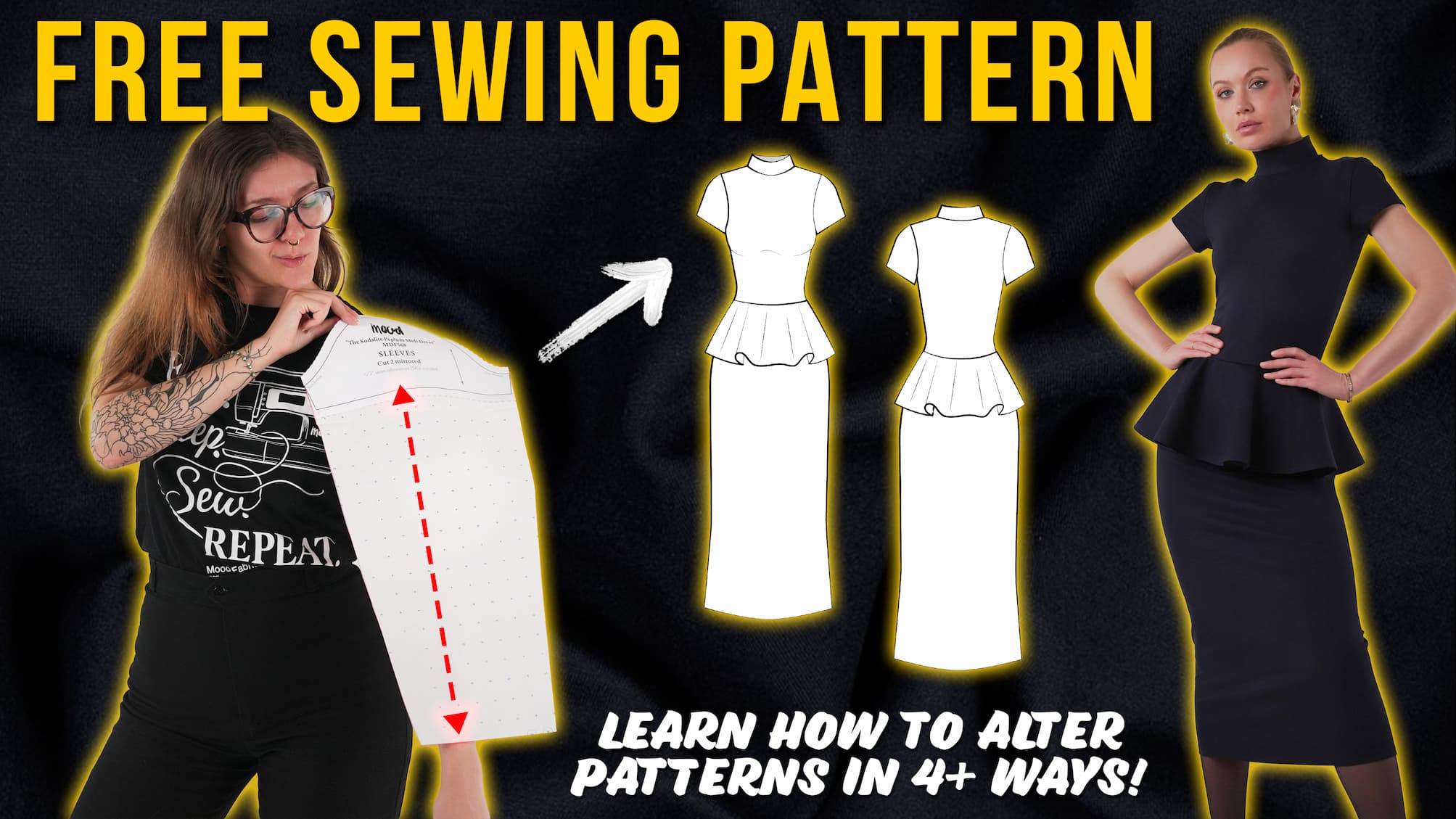 Is It Really This Easy to Sew a Peplum Midi Dress?? ✂️
