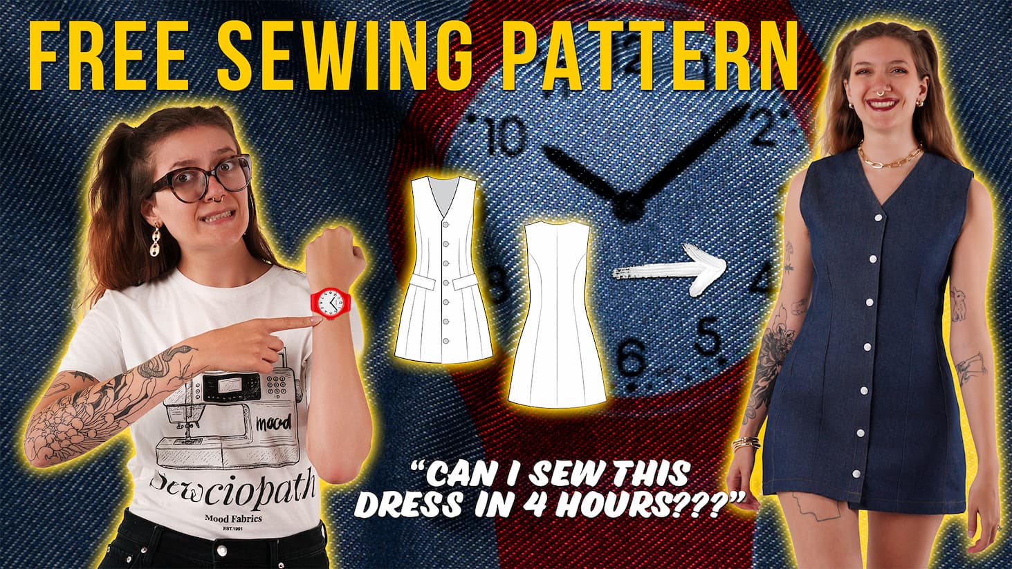CAN I SEW THIS DENIM DRESS IN 4 HOURS???