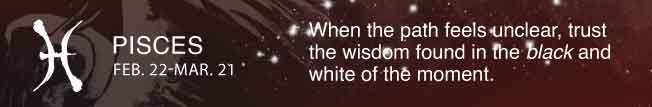 When the path feels unclear, trust the wisdom found in the black and white of the moment.