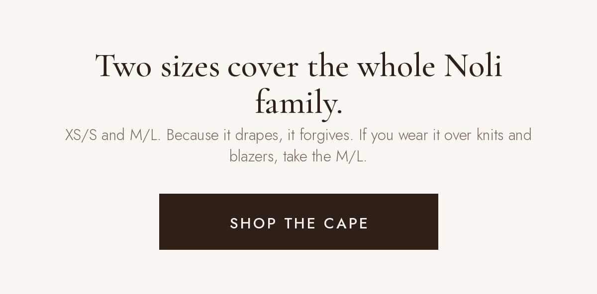Two sizes cover the range, XS/S and M/L. Shop the Ophelia Fur Trim Cape in Black.