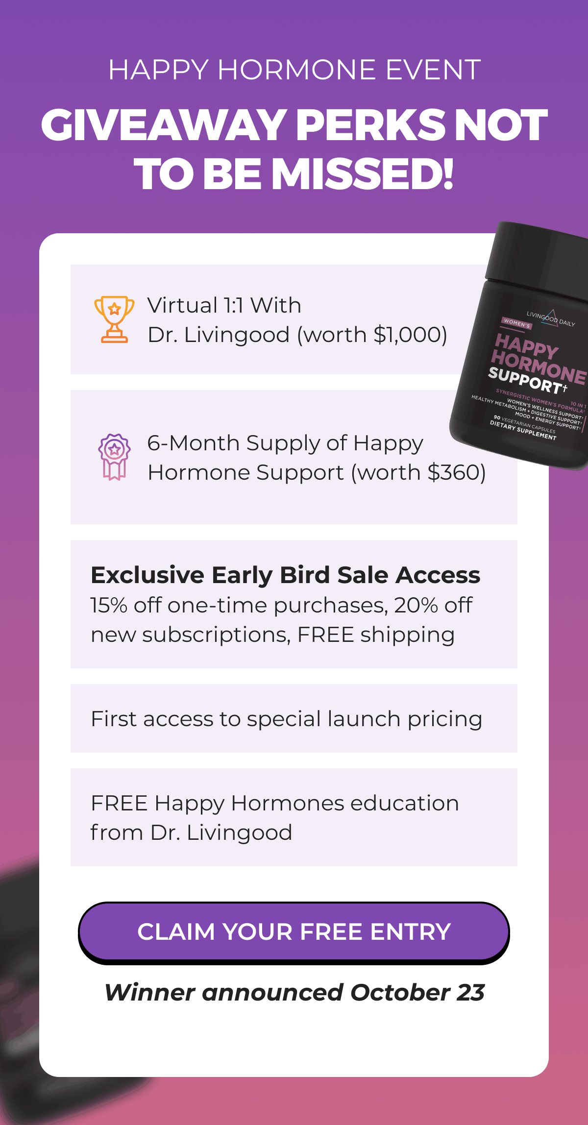 Enter the Happy Hormone Giveaway