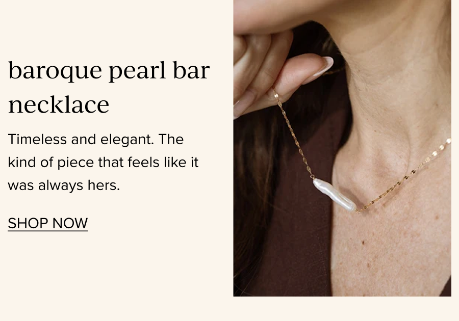 Baroque Pearl Bar Necklace