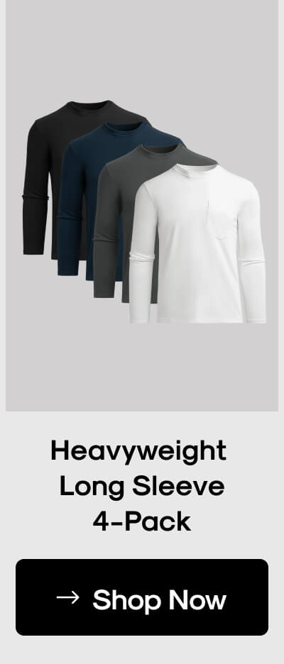Heavyweight  Long Sleeve 4-Pack