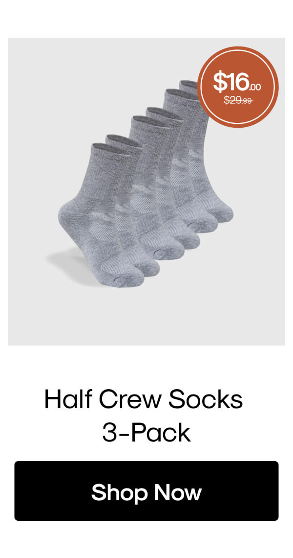 Half Crew Socks  3-Pack