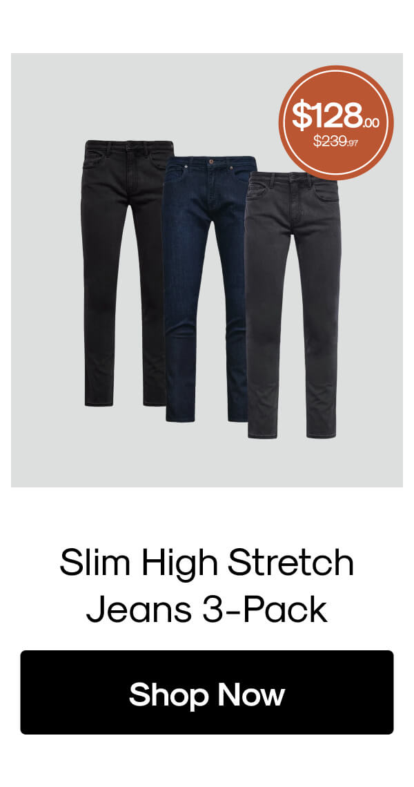 Slim High Stretch Jeans 3-Pack