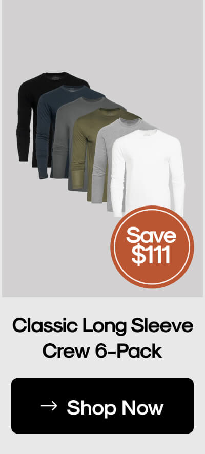 Classic Long Sleeve Crew 6-Pack