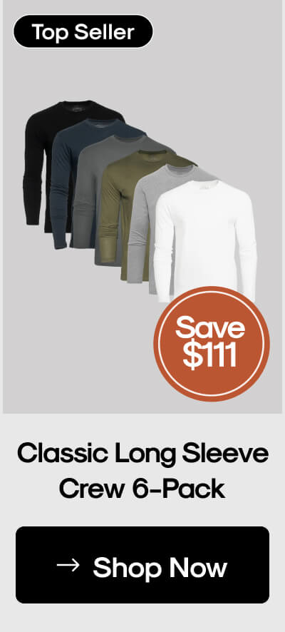 Classic Long Sleeve Crew 6-Pack