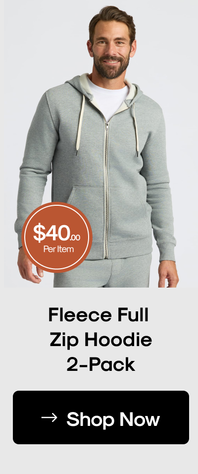 Fleece Full  Zip Hoodie 2-Pack