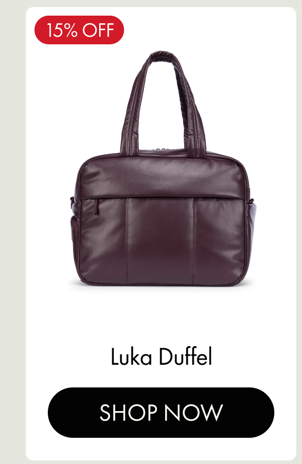 15% OFF | Luka Duffel | SHOP NOW