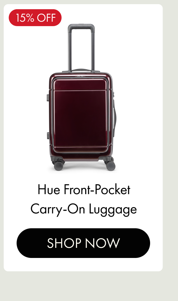 15% OFF | Hue Front-Pocket Carry-On Luggage | SHOP NOW