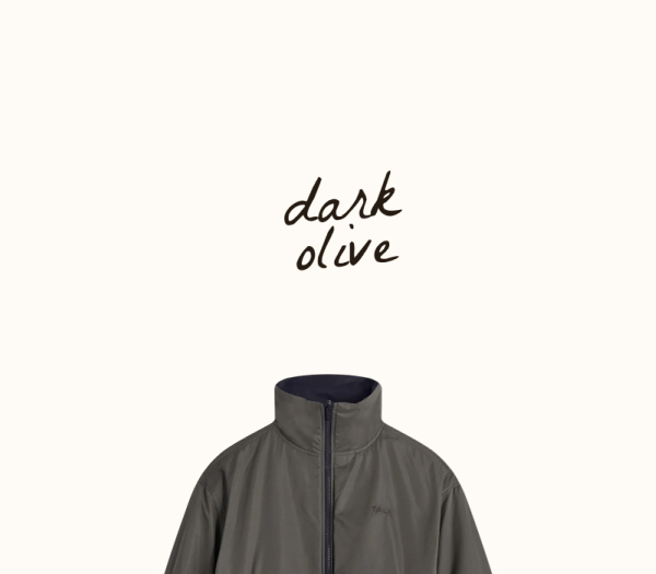 Funnel Neck Reversible Bomber - Black & Dark Olive