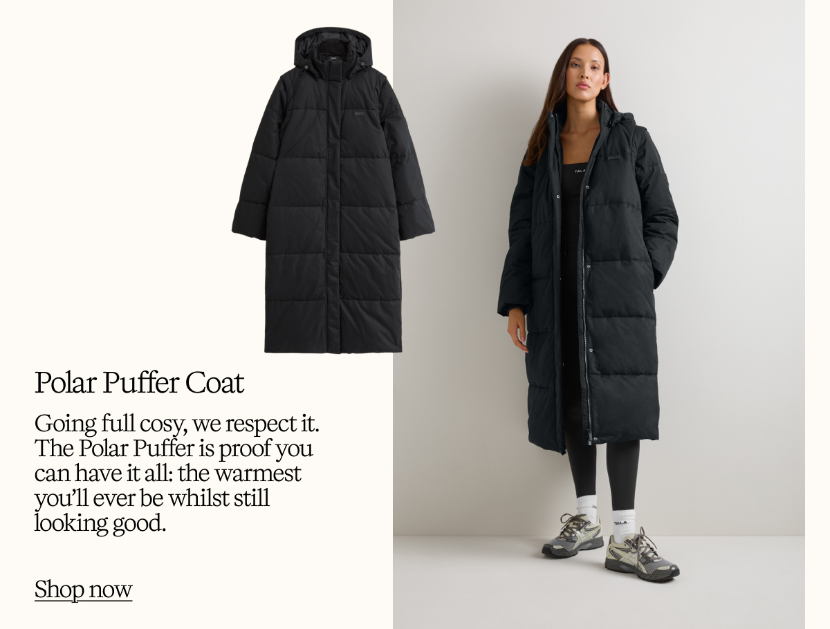 Polar Longline Puffer Coat - Black