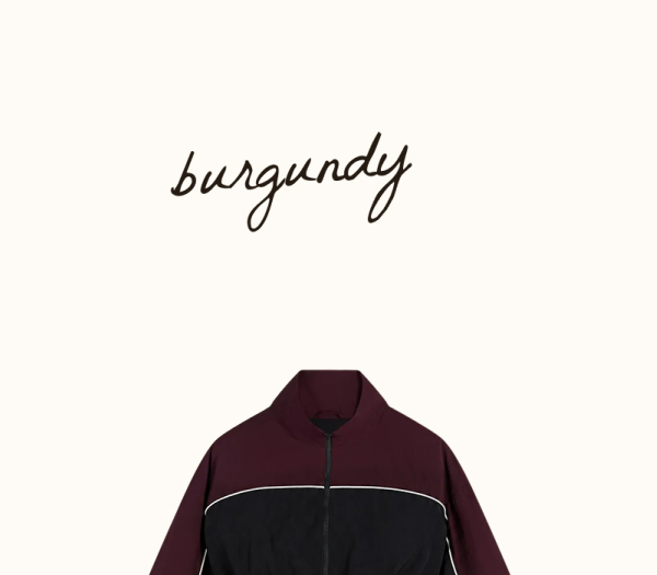 Multiway Contrast Windbreaker - Burgundy
