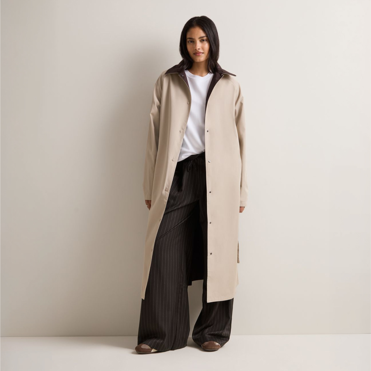 Longline Reversible Trench - Americano Side