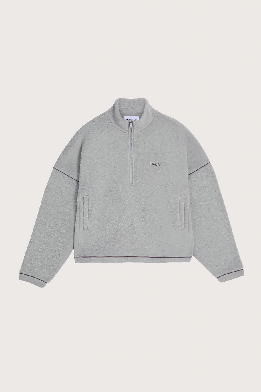    1/4 Zip Fleece Jacket - Soft Sage