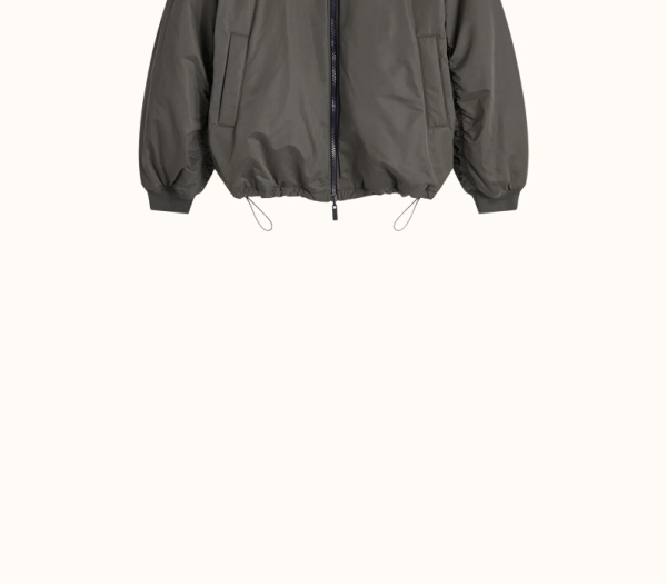 Funnel Neck Reversible Bomber - Black & Dark Olive