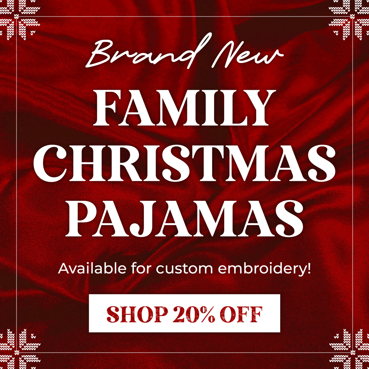 Brand New: FAMILY CHRISTMAS PAJAMAS! ❤️💚 Available for custom embroidery. [SHOP 20% OFF!]