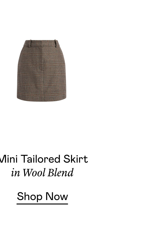 Mini Tailored Skirt in Wool Blend Mini Tailored Skirt in Wool Blend