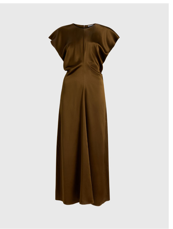 Draped Dress in Silk Charmeuse Draped Dress in Silk Charmeuse