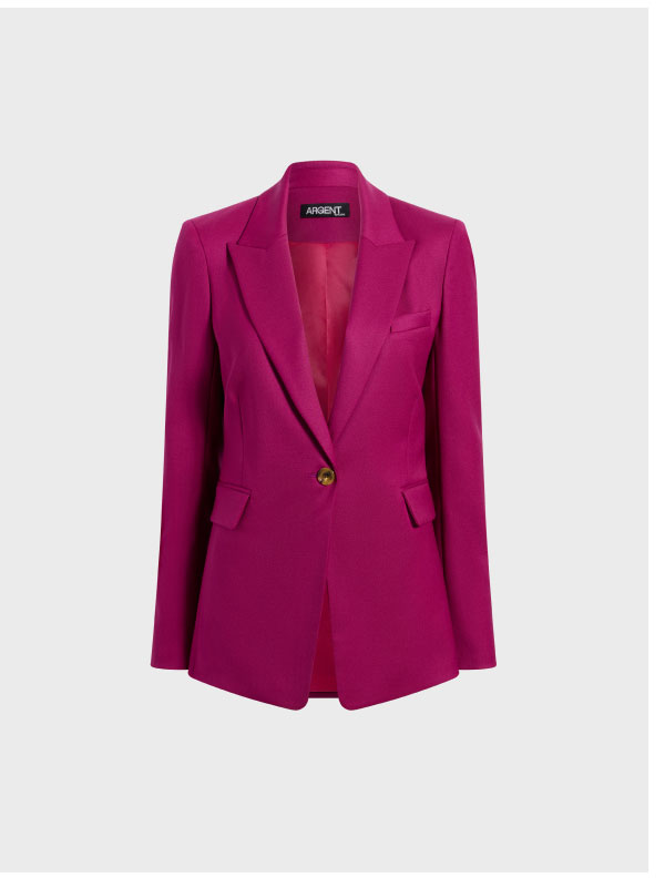 Single Button Blazer in Seasonless Wool
