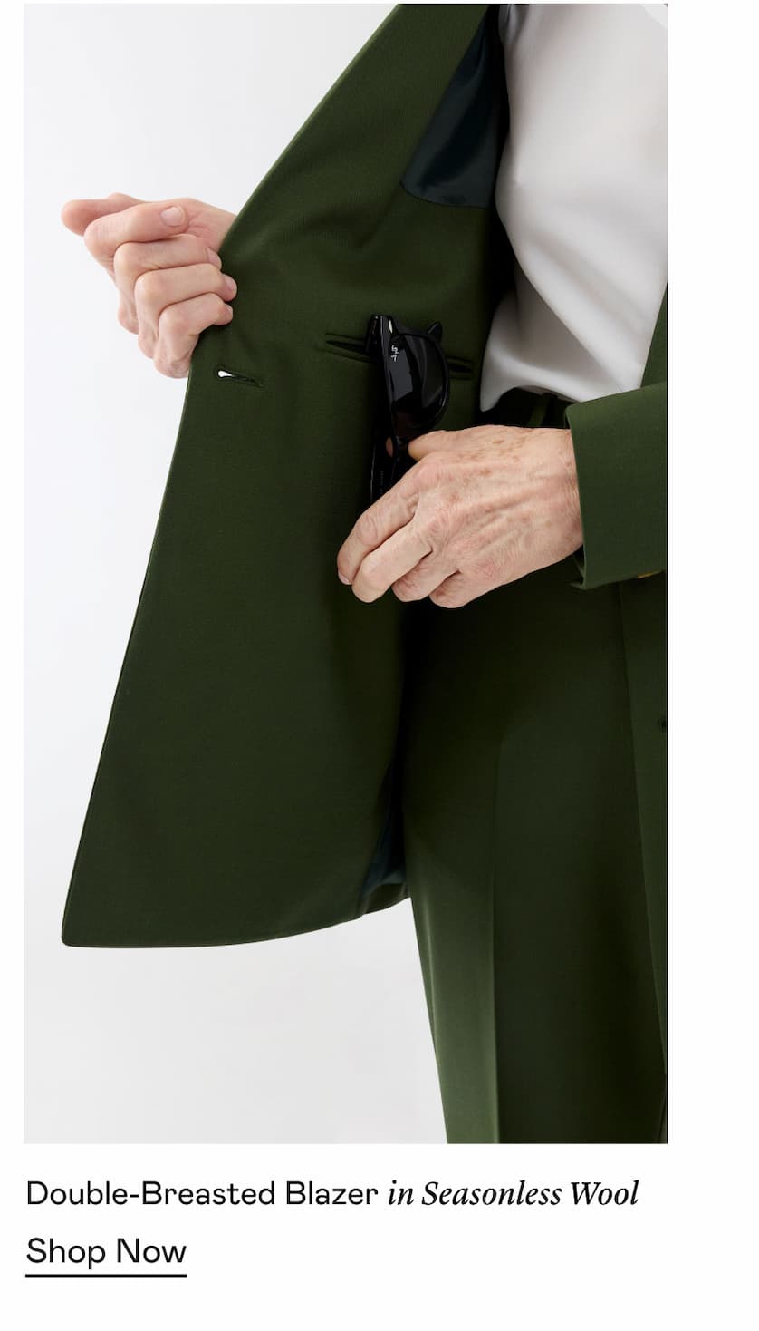 Double-Breasted Blazer in Seasonless Wool