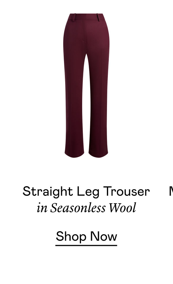 Straight Leg Trouser in Seasonless Wool Straight Leg Trouser in Seasonless Wool
