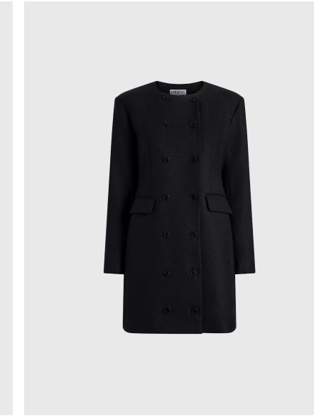 Double-Breasted Midi Dress in Viscose