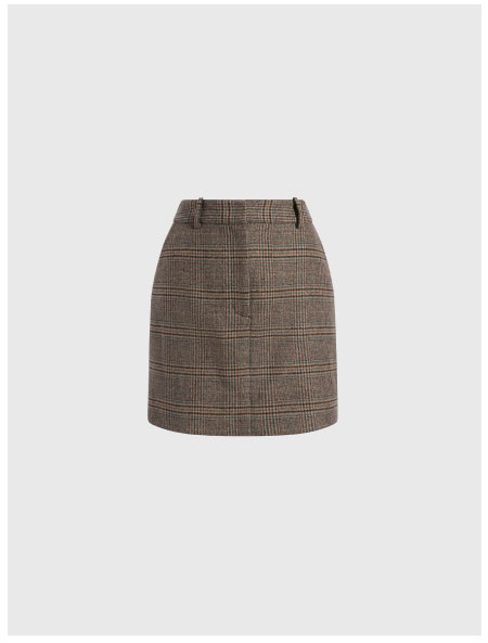 Mini Tailored Skirt in Wool Blend Mini Tailored Skirt in Wool Blend