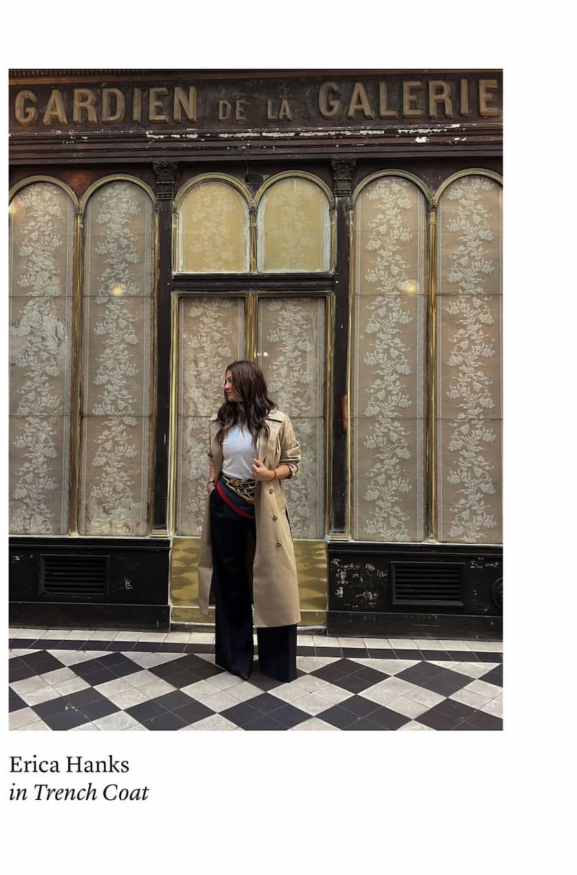 Erica Hanks in Trench Coat