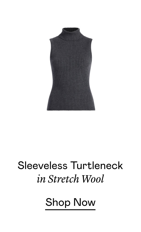 Sleeveless Turtleneck in Stretch Wool Sleeveless Turtleneck in Stretch Wool