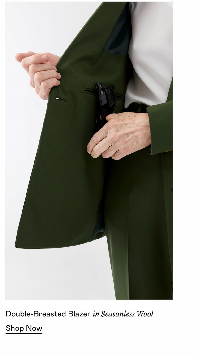 Double-Breasted Blazer in Seasonless Wool