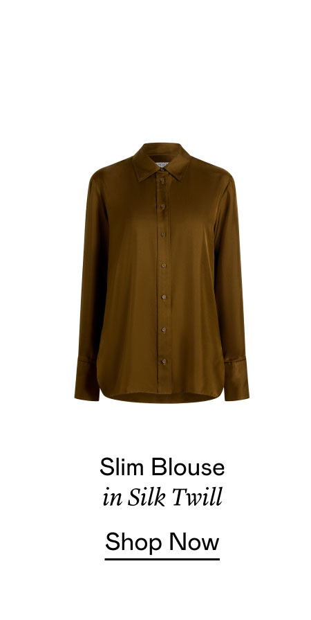 Slim Blouse in Silk Twill