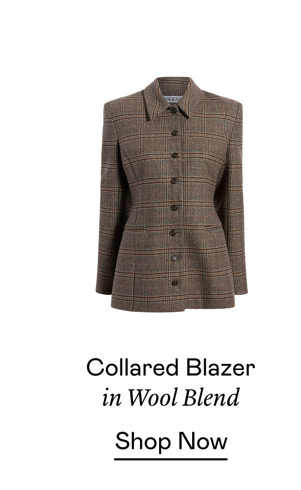 Collared Blazer in Wool Blend Collared Blazer in Wool Blend