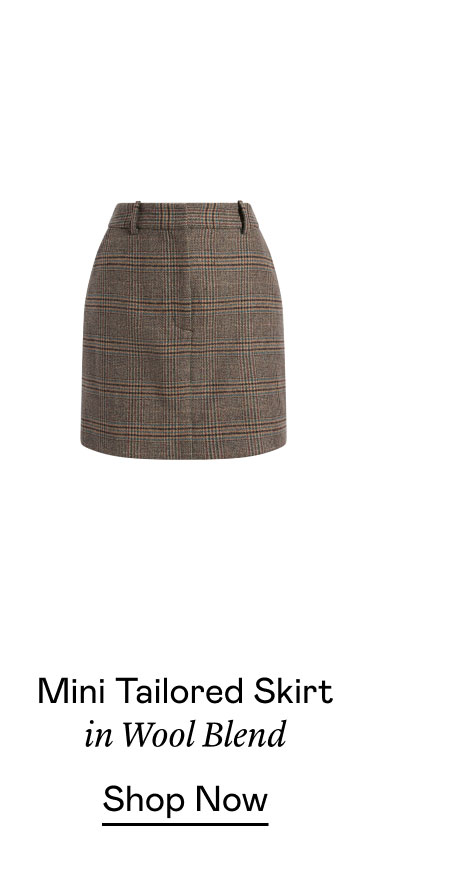 Mini Tailored Skirt in Wool Blend